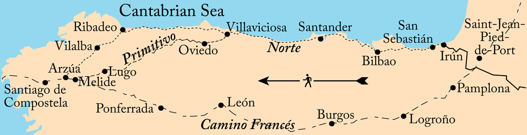 Norte Primitivo routes